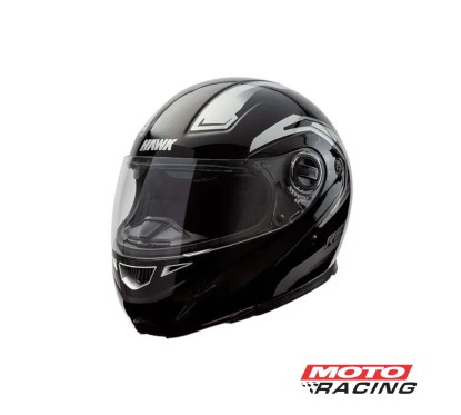 CASCO RS5 VECTOR NEGRO/GRIS BRILLO REBATIBLE "XL" 62cm (HAWK)
